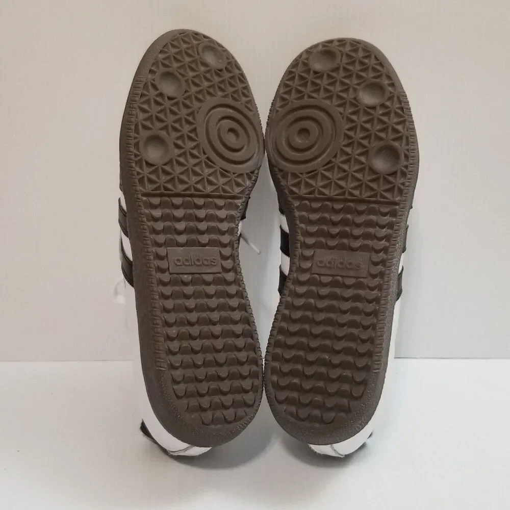 adidas Samba OG Shoes Mens 8 White Black Gum B75806 Lifestyle Street Casual EUC